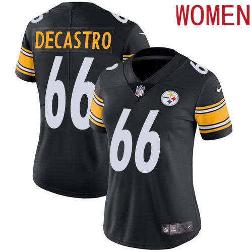 2019 Women Pittsburgh Steelers #66 Decastro black Nike Vapor Untouchable Limited NFL Jersey